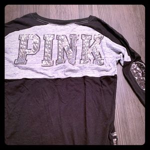 PINK sequin long sleeve shirt